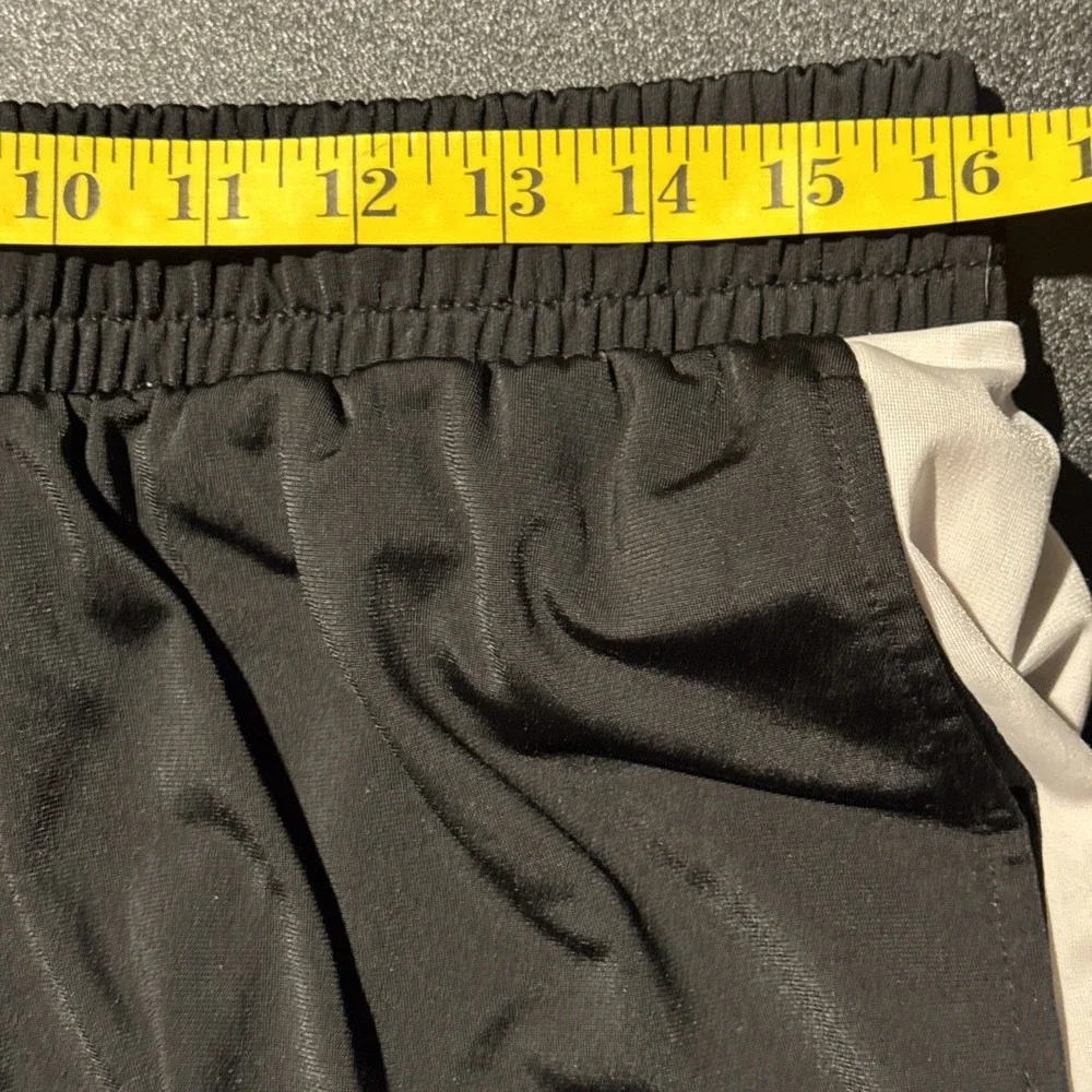 Puma Black Athletic Track‎ Pants White Side Stripe Joggers Mens L